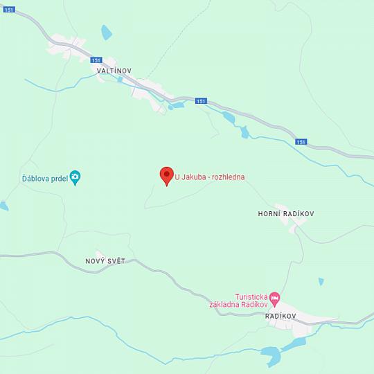 Rozhledna a lesopark U Jakuba, zdroj: Google Maps