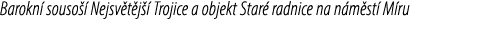Barokn souso   Nejsv t j   Trojice a objekt Star  radnice na n m st  M ru