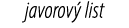 javorov list