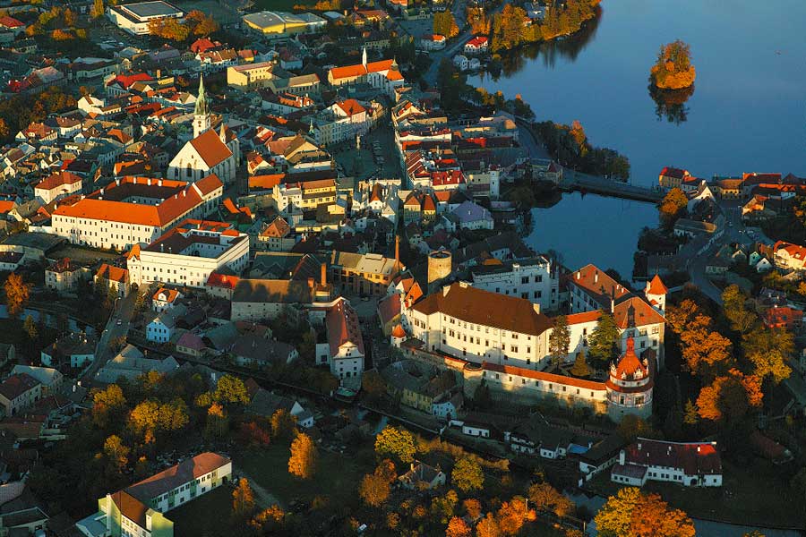 Jindřichův Hradec, letecký pohled, foto: Libor Sváček